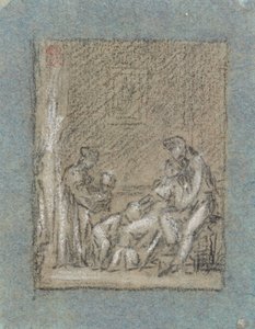 Study for Une Famille dans la Désolation by Pierre Paul Prud