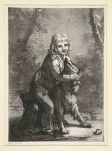 Untitled (Boy with Dog) by Pierre Paul Prud