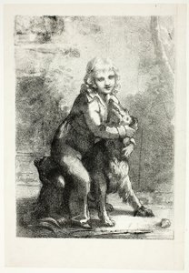 Child with Dog by Pierre Paul Prud