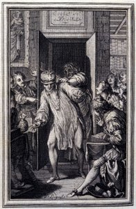 King Candaule and the Master of Law (Illustration by P.P. Choffard) by Pierre Philippe Choffard