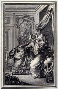 The Couturiere - in “Tales et nouvelles en vers” by Jean La Fontaine. 1776. Illustration by P.P. Choffard