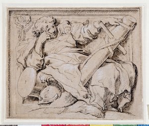 Low Relief Project for the Canopy of the Church of Santa Maria Assunta di Carignano, Representing Esperance by Pierre Puget