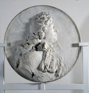 Low Relief Representing Louis XIV in Medallion by Pierre Puget