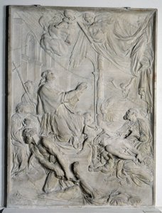 Low Relief of the Plague of Milan - Saint Charles Borromeo Praying by Pierre Puget