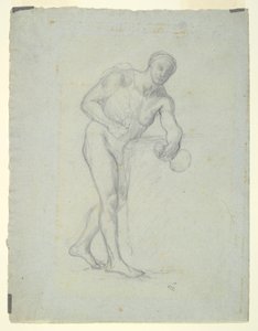 Nude Figure with a Flask by Pierre Puvis de Chavannes