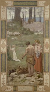 Saint Genevieve as a Child in Prayer by Pierre Puvis de Chavannes