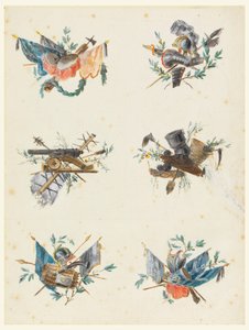 Six Trophies Composed of Military Attributes by Pierre Ranson