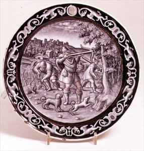 Limoges Plate, One of Set of 12 Depicting the Months of the Year by Pierre Reymond