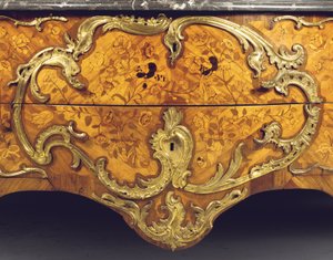 Detail of a Louis XV commode, retailed by Adrien Delorme by Pierre Roussel