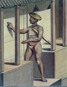 Carépatré Pandaron (religious devotee vowed to silence), engraved by Poisson, from 