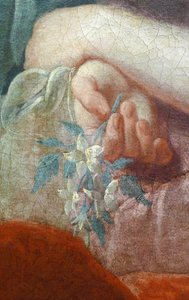 Hand of a Young Woman Holding a Flowering Branch (detail)