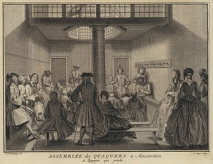 Man preaching at a meeting of Quakers in Amsterdam, Netherlands by Pierre Tanje