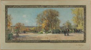 Sketch for the Vanves town hall: The terrace of the Lycée Michelet