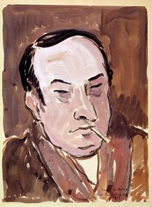 Portrait of Leon Paul Fargue (1876-1947) poet by Pierre de Belay