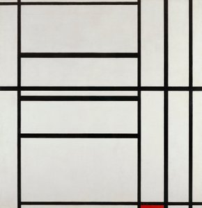 Composition No 1 with gray and red 1938, by Piet Mondrian by Piet Mondrian