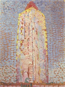 Lighthouse at Westkapelle in Orange