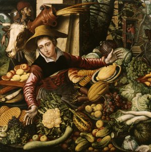 Market Woman at the Vegetable Stand by Pieter Aertsen