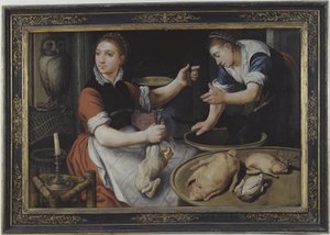 Two Women Cooking by Pieter Aertsen