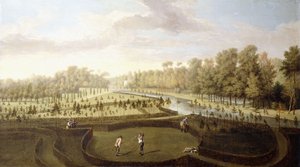A View of Chiswick Gardens, Richmond, from Across the New Gardens Towards the Bagnio