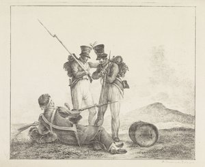 Three Soldiers on the Battlefield by Pieter Bartholomeusz. Barbiers