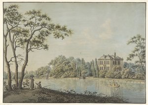 View of House Over Holland with Tea Dome on the Vecht at Nieuwersluis by Pieter Bartholomeusz. Barbiers