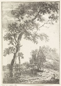 Landscape with Tree, Bridge, and House by Pieter Bartholomeusz. Barbiers