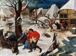 The Drunkard Being Led Home