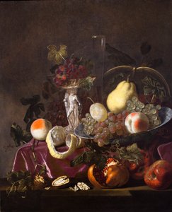 Still Life of Fruit, Grapes, Pomegranates and Melons, 1655