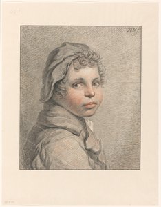 Study Head of a Boy by Pieter Christoffel Wonder (signed by artist)