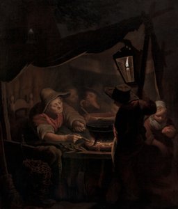 A Doughnut Maker by Candlelight, 1815