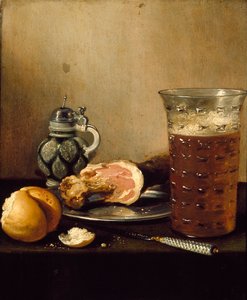 Still Life with a Ham by Pieter Claesz