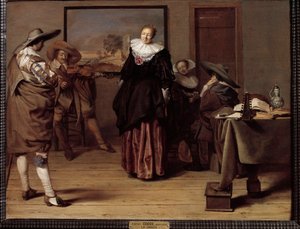 La lecon de danse by Pieter Codde