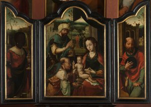 Triptych with the Adoration of the Magi by Pieter Coecke van Aelst (I) (workshop of)