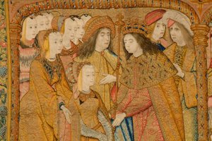Flemish tapestry. Annunciation. (detail) c.1502-04.