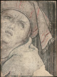 Head of a man in a turban looking upwards by Pieter Coecke van Aelst