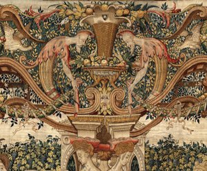 Vertumnus and Pomona: Vertumnus transformed into a pruner by Pieter Coecke van Aelst