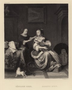 Domestic Scene by Pieter Cornelisz van Slingelandt