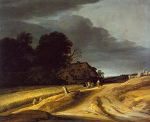 Landscape with Field Path and Farmhouse