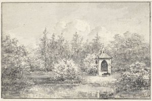 View in the Park of Leiduin, with Cottage Among Trees