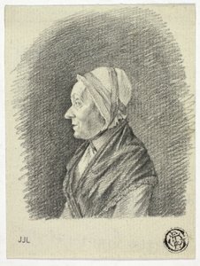 Profile of Old Woman in Cap by Pieter Gaal