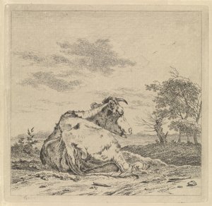 Landscape with Lying Cow by Pieter Janson
