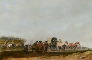 Ambushing an Army Convoy by Pieter Jansz Post