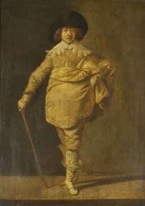 A Standing Cavalier by Pieter Jansz. Quast