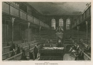 Interior of the House of Commons, Westminster, London by Pieter Jansz. Quast