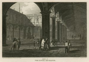 Interior of the Royal Exchange, London by Pieter Jansz. Quast
