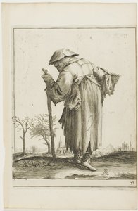 Marching Beggar Woman with a Basket, from It