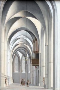 View into the Choir Ambulatory of Saint Bavo in Haarlem by Pieter Jansz. Saenredam
