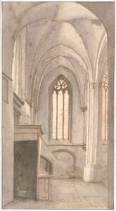 View of the Interior of the Church of St. Cunera in Rhenen (prov. Utrecht) by Pieter Jansz Saenredam