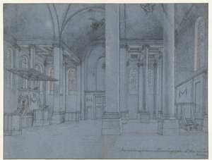 View of the Interior of the Nieuwe Kerk, Haarlem, Seen from the East End of the North Aisle Looking West by Pieter Jansz Saenredam