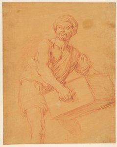 Study of a Bearded and Turbaned Man Carrying a Chest by Pieter Lastman
